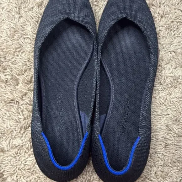Rothy’s Women The Point Black Flats Size 9 - Picture 8 of 11